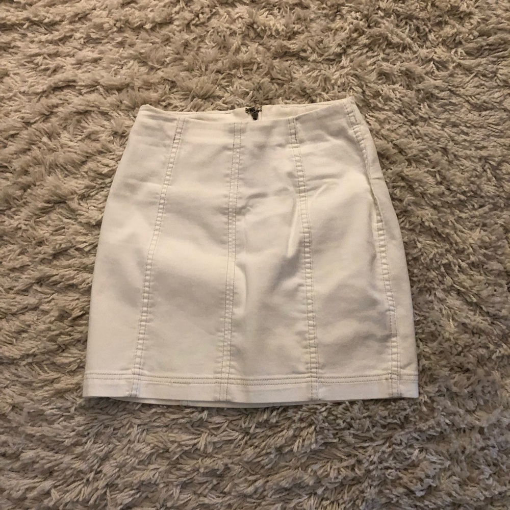 Free People White Jean Skirt Size 4